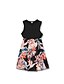 cheap Family Matching Outfits-Mommy and Me Dresses Floral Print Black Maxi Sleeveless Daily Matching Outfits / Summer