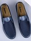 cheap Men&#039;s Slip-ons &amp; Loafers-Men&#039;s Loafers &amp; Slip-Ons Comfort Loafers Summer Loafers Casual Outdoor Athletic Walking Shoes Mesh Cowhide Breathable Handmade Booties / Ankle Boots Black Brown Blue Spring Summer