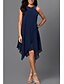 cheap The Wedding Store-A-Line Mother of the Bride Dress Elegant Jewel Neck Knee Length Chiffon Short Sleeve with Ruching 2023