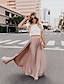 cheap Women&#039;s Skirts-Women&#039;s Fashion Long Swing Skirts Holiday Vacation Solid Colored Pleated Green Black Pink S M L / Maxi