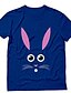 cheap Men&#039;s Tees &amp; Tank Tops-Men&#039;s Unisex T shirt Hot Stamping Graphic Prints Rabbit / Bunny Happy Easter Plus Size Print Short Sleeve Daily Tops 100% Cotton Fashion Vintage Classic Black Blue Red