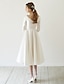 Χαμηλού Κόστους Νυφικά Φορέματα-νυφικά ντους νυφικά vintage απλά νυφικά σε γραμμή ψευδαίσθηση λαιμόκοψη αμάνικα δαντέλα νυφικά με απλικέ καλοκαιρινό γαμήλιο πάρτι 2024
