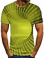 levne Geometrické-Pánské Košile Tričko Trička Grafika 3D tisk Kulatý Žlutá Rubínově červená Vodní modrá Fialová Větší velikosti Denní Krátký rukáv Oblečení Designové Základní Velký a vysoký
