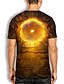 cheap Men&#039;s Tees &amp; Tank Tops-Men&#039;s T shirt 3D Print Graphic Graphic Prints 3D Print Short Sleeve Daily Tops Basic Casual Orange