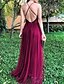 Χαμηλού Κόστους Βραδινά Φορέματα-Γραμμή Α Βραδινά φορέματα Όμορφη Πλάτη Φόρεμα Επισκέπτης γάμου Μακρύ Αμάνικο Λεπτές Τιράντες Τούλι με Πλισέ Πούλιες 2022 / Χοροεσπερίδα