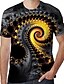 abordables Camisetas 3D de hombre-Hombre Camiseta Camisa Tee Graphic Abstracto Monstruo Escote Redondo Azul Piscina Amarillo Rojo Rojo Manga Corta Impresión 3D Casual Diario Tops Casual Cómodo Grande y alto