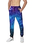 cheap Sweatpants-Men&#039;s Joggers Pants Sweatpants 3D Print Drawstring Pocket Casual Athleisure Daily Sports Micro-elastic Galaxy Mid Waist 3D Print 1 2 S M L