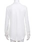 voordelige Vrouwen Werk Tops-Dames Overhemd Blouse Zwart Wit blauw Effen Lange mouw Werk Casual Overhemdkraag S