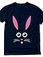 cheap Men&#039;s Tees &amp; Tank Tops-Men&#039;s Unisex T shirt Hot Stamping Graphic Prints Rabbit / Bunny Happy Easter Plus Size Print Short Sleeve Daily Tops 100% Cotton Fashion Vintage Classic Black Blue Red