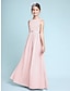 cheap Flower Girl Dresses-A-Line Floor Length Scoop Neck Chiffon Junior Bridesmaid Dresses&amp;Gowns With Lace Kids Wedding Guest Dress 4-16 Year