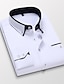 cheap Men-Men&#039;s Shirt Solid Colored non-printing Collar Button Down Collar Daily Work Long Sleeve Regular Fit Tops Business Basic White Gray Pink