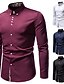 preiswerte Businesshemden für Herren-Herren Oberhemd Kragenhemd Knopfhemd Abstrakt Hochzeit Täglich Schwarz Weiß Wein Marineblau Langarm Bekleidung