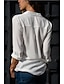 billige Basistopper for damer-Dame Bluse Skjorte عادي Skjortekrage Forretning Grunnleggende Elegant Topper Blå Gul Grå