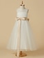 abordables Robes demoiselles d&#039;honneur-A-Line Ankle Length Flower Girl Dress First Communion Cute Prom Dress Lace with Sash / Ribbon Fit 3-16 Years