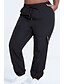 cheap Plus Size Bottoms-Women&#039;s Plus Size Sweatpants Solid Color Sporty Yoga Daily High Ankle-Length Spring &amp; Summer Black L XL XXL 3XL 4XL / Loose