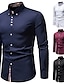 preiswerte Businesshemden für Herren-Herren Oberhemd Kragenhemd Knopfhemd Abstrakt Hochzeit Täglich Schwarz Weiß Wein Marineblau Langarm Bekleidung