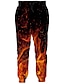 cheap Sweatpants-Men&#039;s Joggers Pants Sweatpants 3D Print Drawstring Pocket Casual Athleisure Daily Sports Micro-elastic Flame Mid Waist 3D Print 1 2 S M L