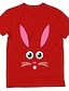 cheap Men&#039;s Tees &amp; Tank Tops-Men&#039;s Unisex T shirt Hot Stamping Graphic Prints Rabbit / Bunny Happy Easter Plus Size Print Short Sleeve Daily Tops 100% Cotton Fashion Vintage Classic Black Blue Red