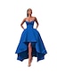 Χαμηλού Κόστους Κοκτέιλ Φορέματα-Γραμμή Α Φορέματα χορού Σέξι Φόρεμα Επισκέπτης γάμου Χοροεσπερίδα Ασύμμετρο Αμάνικο Ώμοι Έξω Τσέπη Σατέν με Τσέπη 2024