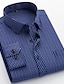 Χαμηλού Κόστους ανδρικά μη σιδερένια πουκάμισα-Ανδρικά Επίσημο Πουκάμισο Πουκάμισο με κουμπιά Πουκάμισο με γιακά Μη σιδερένιο πουκάμισο Α D Η Μακρυμάνικο Ριγέ Γιακάς Άνοιξη &amp; Χειμώνας Γάμου Δουλειά Ρούχα Κουμπί-Κάτω