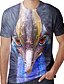 cheap Men&#039;s 3D Tee-Men&#039;s Unisex T shirt Tee Tee Graphic Animal Eagle Parrot Round Neck Blue Red Grey White 3D Print Daily Holiday Short Sleeve Print Clothing Apparel Basic Casual / Summer / Summer