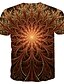 cheap Men&#039;s 3D T-shirts-Men&#039;s T shirt Shirt 3D Print Geometric Round Neck Casual Daily 3D Print Print Short Sleeve Tops Casual Fashion Black / Red