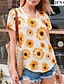 preiswerte T-Shirts für Damen-Damen T-Shirt Solide Übergrössen Langarm Alltag Oberteile Gelb
