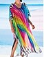 cheap Print Dresses-Women&#039;s Swimwear Swimsuit Cover Up Beach Top Normal Swimsuit Oversized Mesh Color Block Abstract Photo Color T shirt Dress Tunic V Wire Bathing Suits New Fashiony / Slim