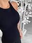 cheap Women&#039;s Clothing-Women&#039;s Rib-knit Slim Fit Tank Round Neck Solid Colored Sleeveless Simple Daily Comfy Sexy Top