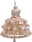 cheap Dresses-Kids Little Girls&#039; Dress Solid Colored Flower Tulle Dress Wedding Birthday Patchwork Bow Blue Pink Wine Midi Sleeveless Princess Cute Dresses Children&#039;s Day Fall Spring Slim 3-10 Years