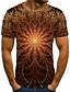 cheap Men&#039;s 3D T-shirts-Men&#039;s T shirt Shirt 3D Print Geometric Round Neck Casual Daily 3D Print Print Short Sleeve Tops Casual Fashion Black / Red