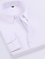 levne pánské neželezné košile-Pánské Košile k obleku Černá Bílá Žlutá Dlouhý rukáv Křivka Přehnutý Jaro &amp; podzim Svatební Oblečení