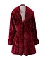 economico Pellicce e giacche di pelle da donna-Per donna Giacca in sherpa Giacca in pile Cappotto teddy Matrimonio Giornaliero Per uscire Inverno Autunno Lungo Cappotto Collo ripiegabile Standard Giacca Manica lunga Nero Rosso Bianco