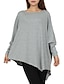 cheap Women&#039;s Clothing-Women&#039;s Plus Size Round Neck Top Shirts Oversized Long Sleeve Yoga Wear Simple Daily Dance Tee Summer Female Shirts
