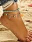 cheap Anklets-Ankle Bracelet Stylish Bohemian Boho Women&#039;s Body Jewelry For Holiday Beach Classic Turquoise Alloy Gold 1pcs