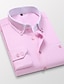 cheap Men-Men&#039;s Shirt Solid Colored non-printing Collar Button Down Collar Daily Work Long Sleeve Regular Fit Tops Business Basic White Gray Pink