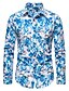 cheap Men&#039;s Shirts-Men&#039;s Shirt Floral Graphic Other Prints Classic Collar Casual Daily Long Sleeve Tops Casual Green Blue Gray