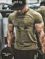 cheap Running &amp; Jogging Clothing-Men&#039;s Workout Shirt Running Shirt Shirt Athletic Athleisure Breathable Quick Dry Soft Cotton Fitness Jogging Training Bodybuilding Sportswear Dark Grey White Black Army Green Camouflage Grey