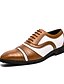 cheap Men&#039;s Slip-ons &amp; Loafers-Men&#039;s Oxfords Brogue Bullock Shoes Business Vintage Classic Daily Party &amp; Evening Walking Shoes Patent Leather Cowhide Breathable Handmade Non-slipping Booties / Ankle Boots Black and White White