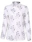 cheap Women&#039;s Blouses &amp; Shirts-Women&#039;s Shirt Blouse Leopard White Yellow Leopard Floral Print Long Sleeve Work Basic Casual Shirt Collar Regular S