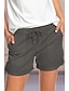 זול מכנסי נשים-מכנסי נוחות פשוטים וחמודים מסוגננים לנשים מכנסיים רגילים יומיומיים רגילים קצרים קצרים שרוך אלסטי מותן ירוק בהיר