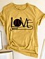 cheap Women&#039;s T-shirts-women love baseball bat t-shirt short sleeve casual blouse tee top size l (gray)