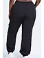 cheap Plus Size Bottoms-Women&#039;s Plus Size Sweatpants Solid Color Sporty Yoga Daily High Ankle-Length Spring &amp; Summer Black L XL XXL 3XL 4XL / Loose