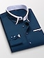 cheap Men&#039;s Button Down Shirts-Men&#039;s Dress Shirt Button Down Shirt Collared Shirt Non Iron Shirt Light Pink White Blue Long Sleeve Plain Collar Spring &amp;  Fall Wedding Work Clothing Apparel