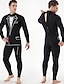 cheap Wetsuits, Diving Suits &amp; Rash Guard Shirts-MYLEDI Men&#039;s Full Wetsuit 3mm SCR Neoprene Diving Suit Thermal Warm UPF50+ Quick Dry High Elasticity Long Sleeve Full Body Back Zip - Swimming Diving Surfing Snorkeling Patchwork Autumn / Fall Spring