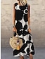 Χαμηλού Κόστους Print Φορέματα-γυναικείο φόρεμα shift μακρύ φόρεμα μάξι φόρεμα μαύρο αμάνικο φλοράλ στάμπα άνοιξη καλοκαίρι crew λαιμόκοψη 2023 s m l xl xxl 3xl