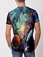cheap Men&#039;s 3D T-shirts-Men&#039;s Tee T shirt Tee Designer Summer 3D Print Galaxy Graphic Plus Size Short Sleeve Round Neck Daily Print Clothing Clothes Designer Green Blue Rainbow