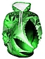 Χαμηλού Κόστους Ανδρικά πουλόβερ φούτερ-Ανδρικά Γιούνισεξ Φούτερ με Κουκούλα Φούτερ πουλόβερ με κουκούλα και πουλόβερ Μαύρο Πράσινο Βυσσινί Πράσινο του τριφυλλιού Με Κουκούλα Δένδρα / φύλλα 3D Πάρτι Καθημερινά Αργίες 3D εκτύπωση