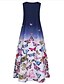 cheap Plus Size Print Dresses-Women&#039;s Holiday Dress Blue Purple Sleeveless Color Gradient Print Spring Summer V Neck Hot XL XXL 3XL 4XL 5XL