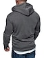 cheap Basic Hoodie Sweatshirts-Men&#039;s Hoodie Jacket Full Zip Hoodie Sweat Jacket Black Red Navy Blue Light Grey Dark Gray Hooded Solid Color Zipper Front Pocket Fitness Cotton Fleece Cool Thin fleece Essential Winter Spring &amp;  Fall